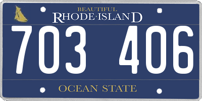 RI license plate 703406