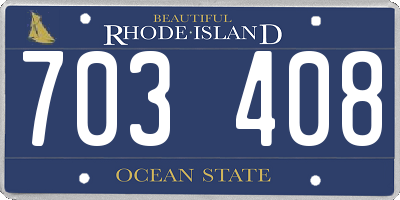RI license plate 703408