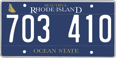 RI license plate 703410