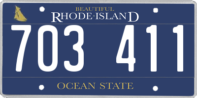 RI license plate 703411