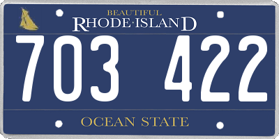 RI license plate 703422
