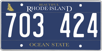 RI license plate 703424