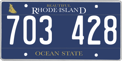 RI license plate 703428