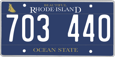 RI license plate 703440