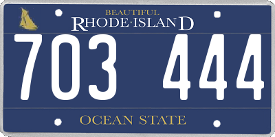 RI license plate 703444