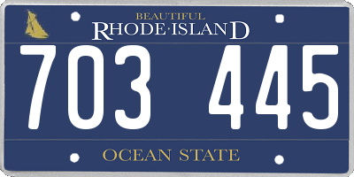 RI license plate 703445