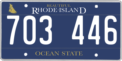 RI license plate 703446