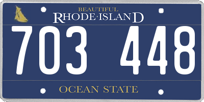 RI license plate 703448