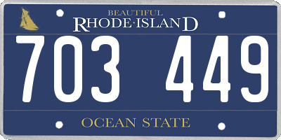 RI license plate 703449