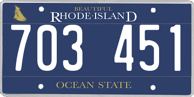 RI license plate 703451