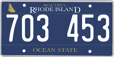 RI license plate 703453