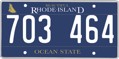 RI license plate 703464