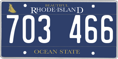 RI license plate 703466