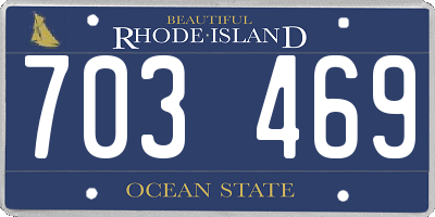 RI license plate 703469