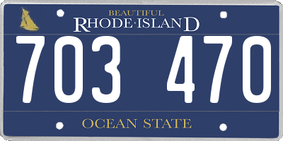 RI license plate 703470