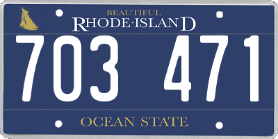 RI license plate 703471
