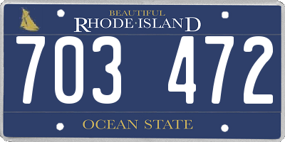 RI license plate 703472