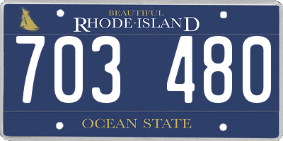 RI license plate 703480