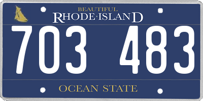 RI license plate 703483