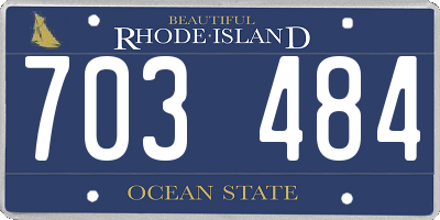 RI license plate 703484