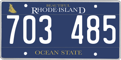 RI license plate 703485