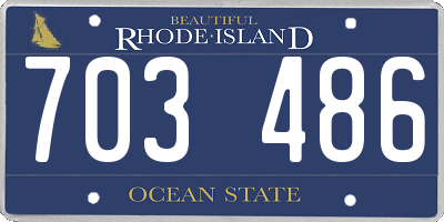 RI license plate 703486