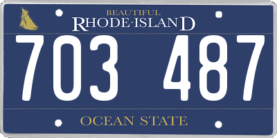 RI license plate 703487
