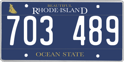 RI license plate 703489