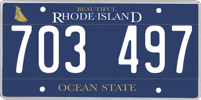 RI license plate 703497