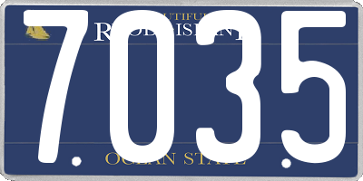 RI license plate 7035