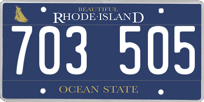 RI license plate 703505