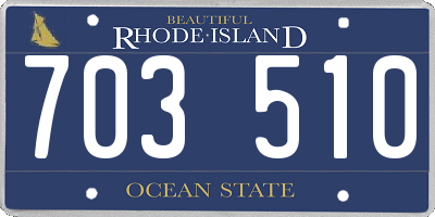 RI license plate 703510