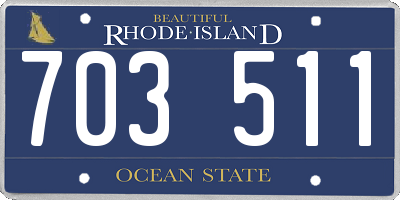 RI license plate 703511