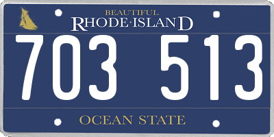 RI license plate 703513