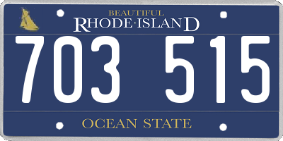 RI license plate 703515