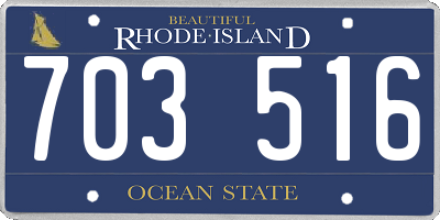 RI license plate 703516