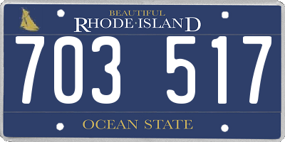 RI license plate 703517