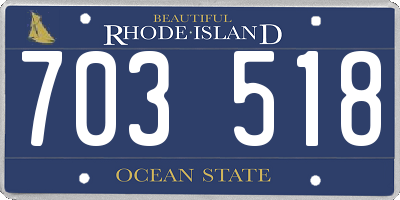 RI license plate 703518