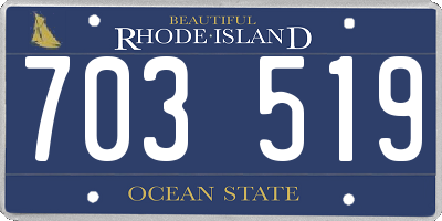 RI license plate 703519