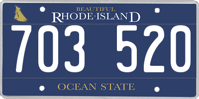 RI license plate 703520