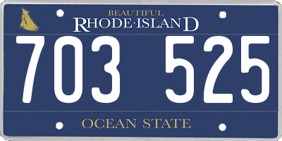 RI license plate 703525