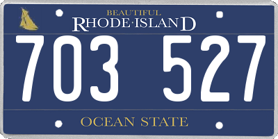 RI license plate 703527