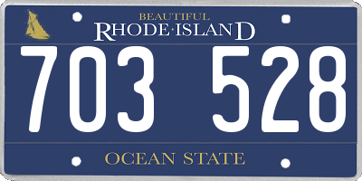RI license plate 703528