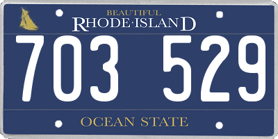 RI license plate 703529