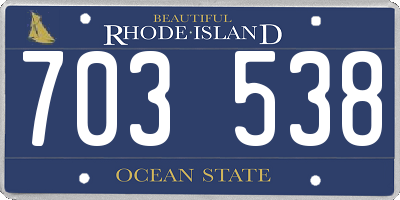 RI license plate 703538