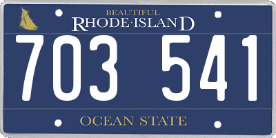 RI license plate 703541