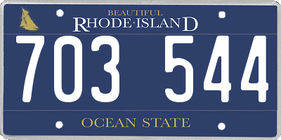 RI license plate 703544