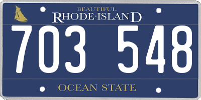 RI license plate 703548