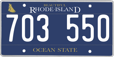 RI license plate 703550