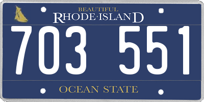 RI license plate 703551